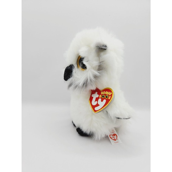 Ty Beanie Boo 'Austin' the White Owl (6 inch) - Picture 3 of 5